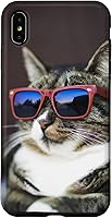 Vista 7 de Funda para iPhone 11 Cool Tabby Cat con lentes de sol