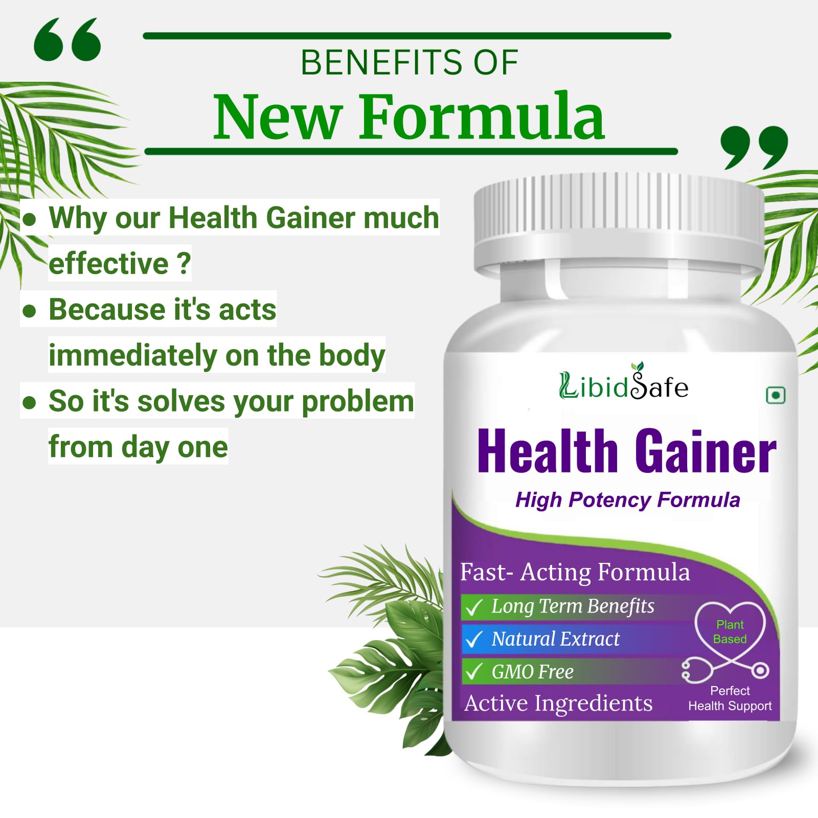 Ayurvedic Health Tone Weight Gainer Capsules - may support Your Health and Tone Faster with Our Superior Formula - Achieve Your Weight Goals Effortlessly 2