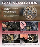 Vista 6 de Kit de reparación de impulsor de bomba de agua Reemplazo para Sherwood 10615K-SHW para Volvo Penta 835874 Impulsor de bomba de enfriamiento