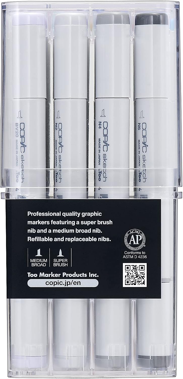 Copic Markers SB24 24-Piece Sketch Set, Basic