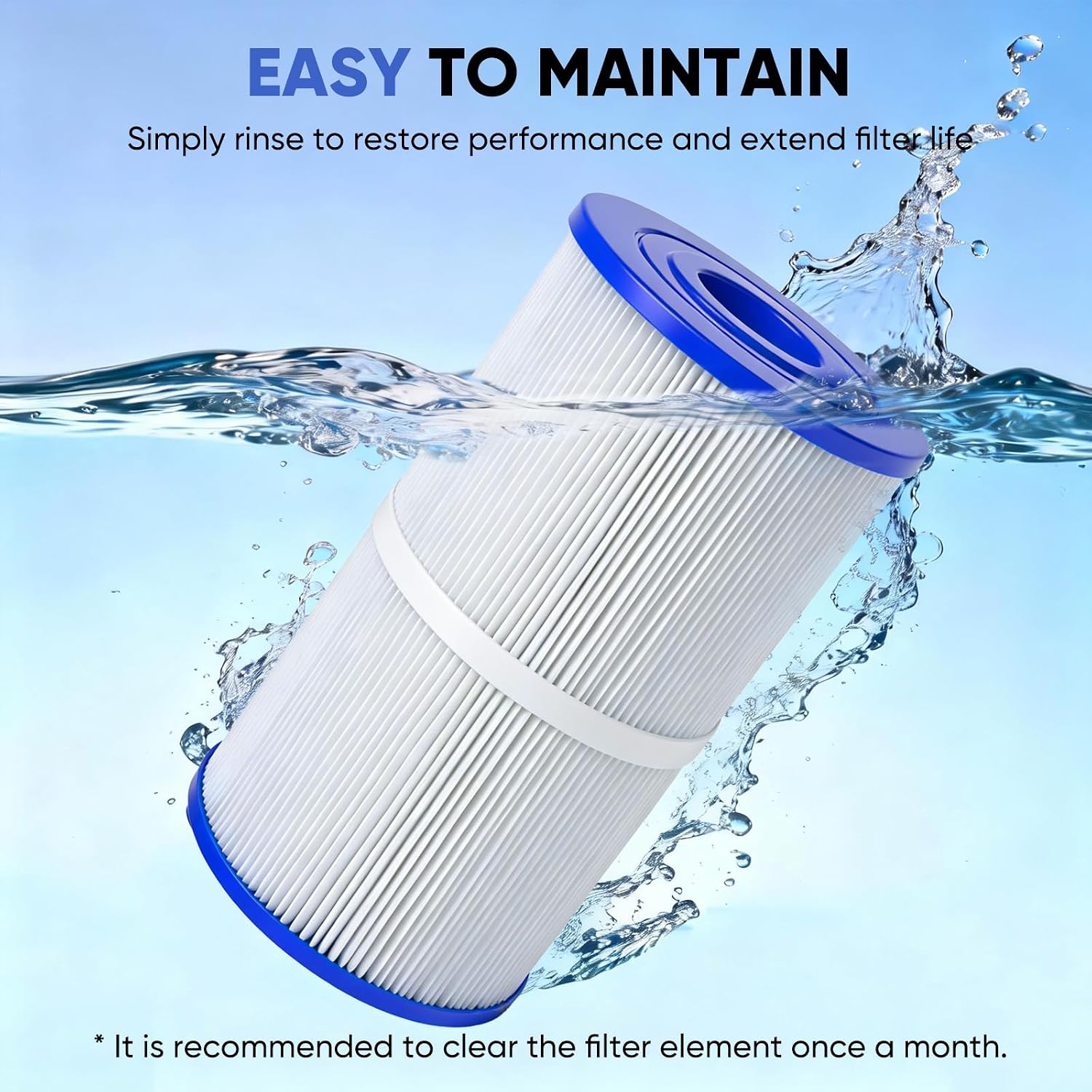 C-6430 Spa Filter,Compatible with Pleatco PWK30,Watkins 31489, Filbur FC-3915,P/N0969601,73178,73250,71825.30 sq. ft. Hot Spring Spa Filter Cartridge,3-Pack