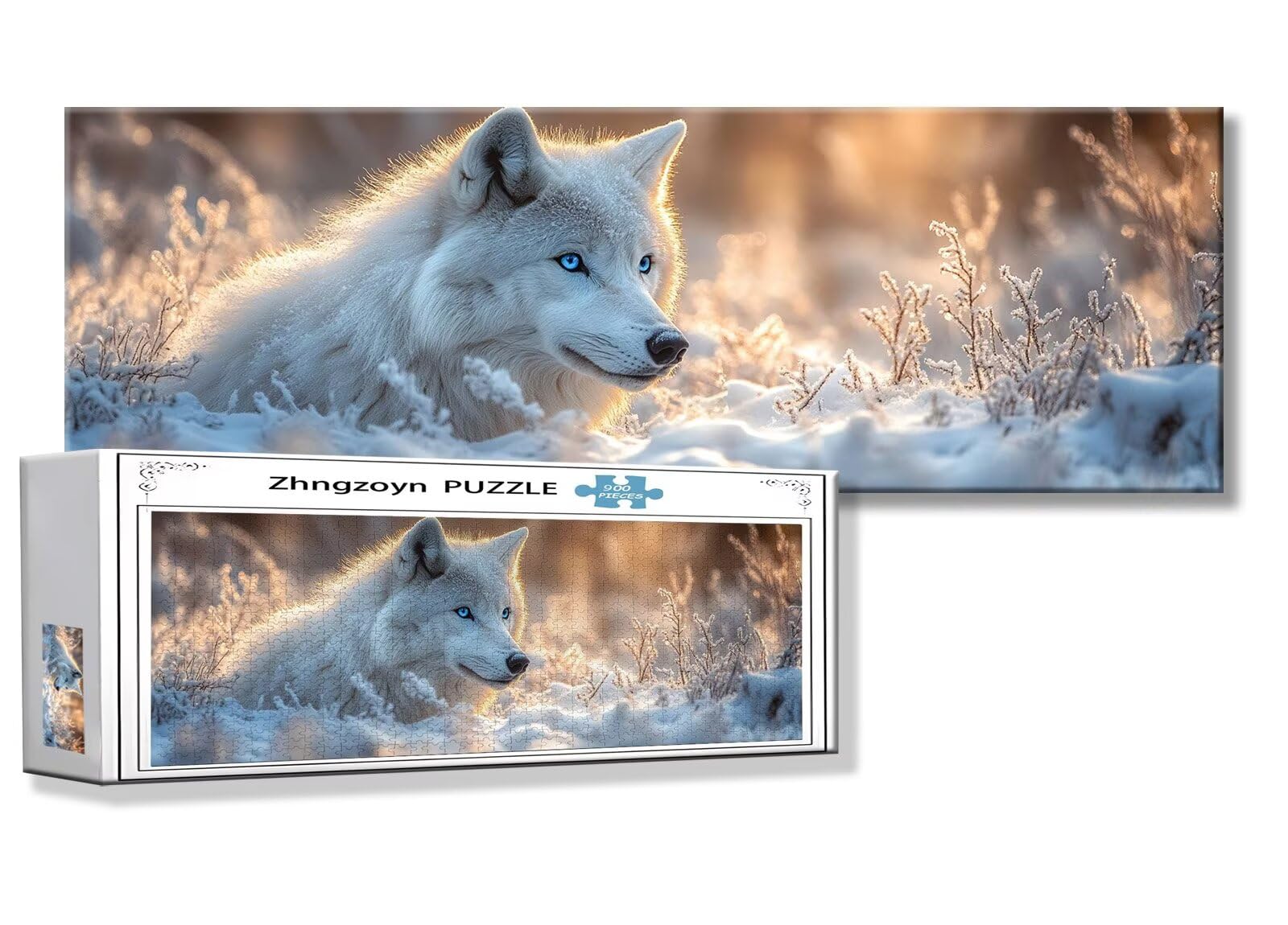 Puzzle Renard 900 Pieces Animal Puzzle Adultes 87 x 34 cm DIY Difficile Classiques Jigsaw Panoramique, Adulte Jeu éducatif, 2025 Bois Jigsaw Art Impossible Famille Challenge, Cadeau pour Femme B-6