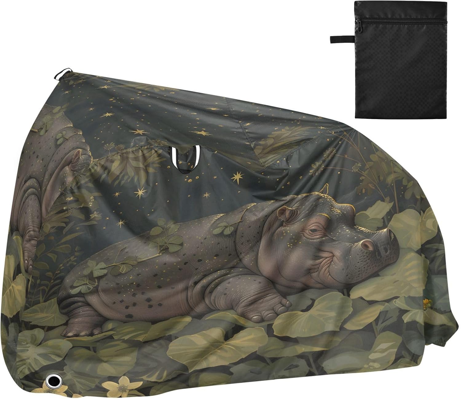 ALAZA Hoppo Sleeping Bike Cover Waterproof Outdoor Ebike Bicycle Covers Tarp Protection for 1/2 Bikes, Sun UV Dust Wind Proof