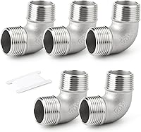 Vista 10 de TAISHER 2 piezas de acero inoxidable 304 accesorios de codo de 90 grados, tubo hembra NPT de 1 pulgada a 1 pulgada NPT hembra 304 accesorio