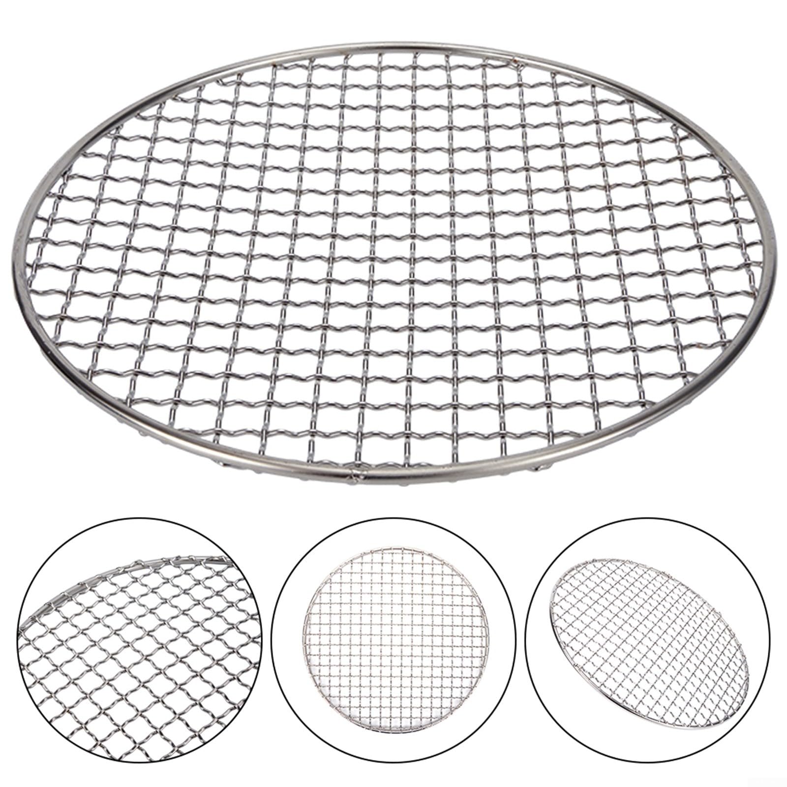 Artykuły do ​​pieczenia, Siatka do grilla ze stali nierdzewnej, metalowa siatka krzyżowa, odpowiednia do grillowania płyt i patelni, gotowania na parze(380MM)