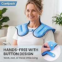 Vista 4 de Bolsa de hielo para aliviar el dolor de cuello y hombros, envoltura de bolsa de hielo para el cuello con gel reutilizable, terapia de compresa fría