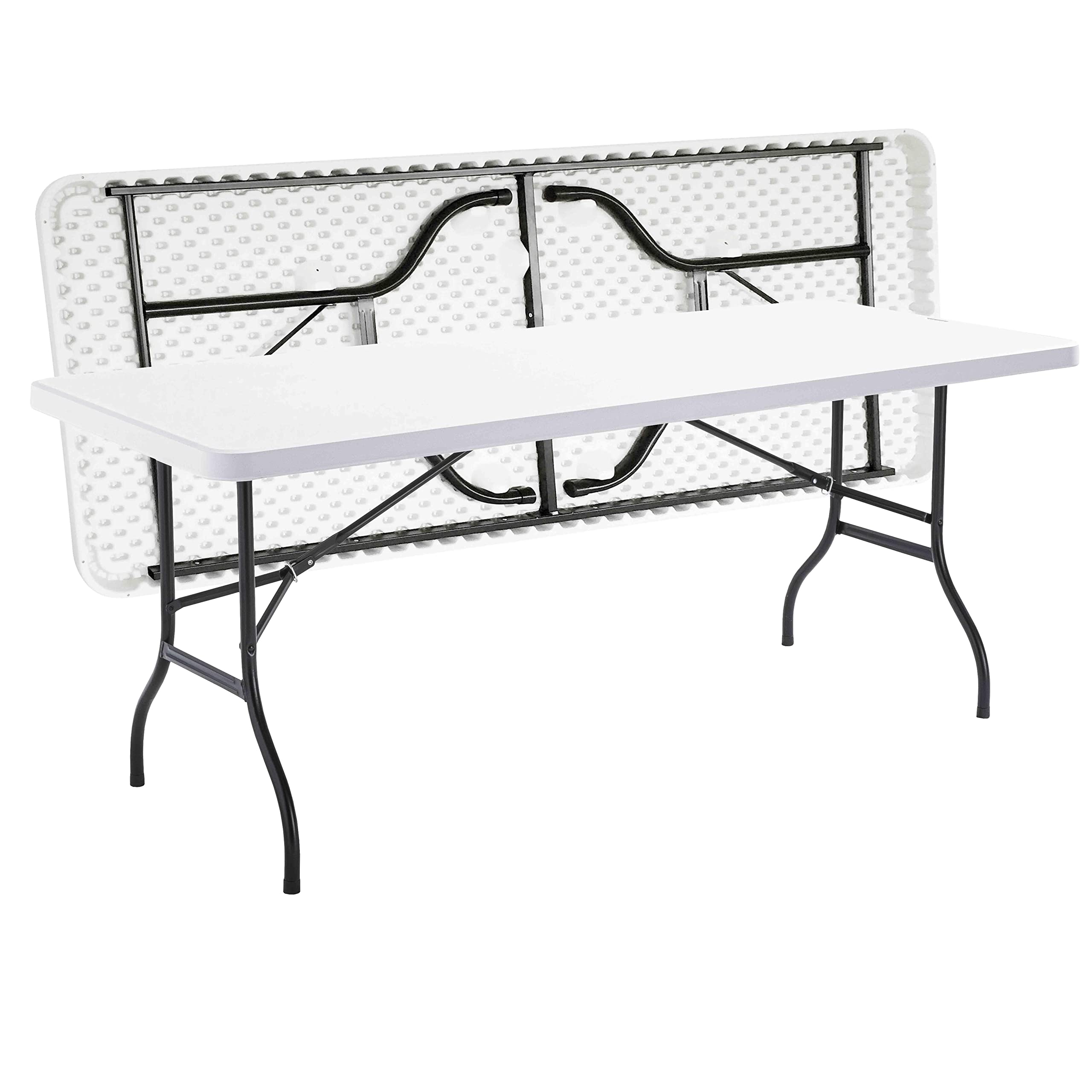 Table de Jardin Pliante 8 Places Blanc - 180cm x 74cm x 74cm