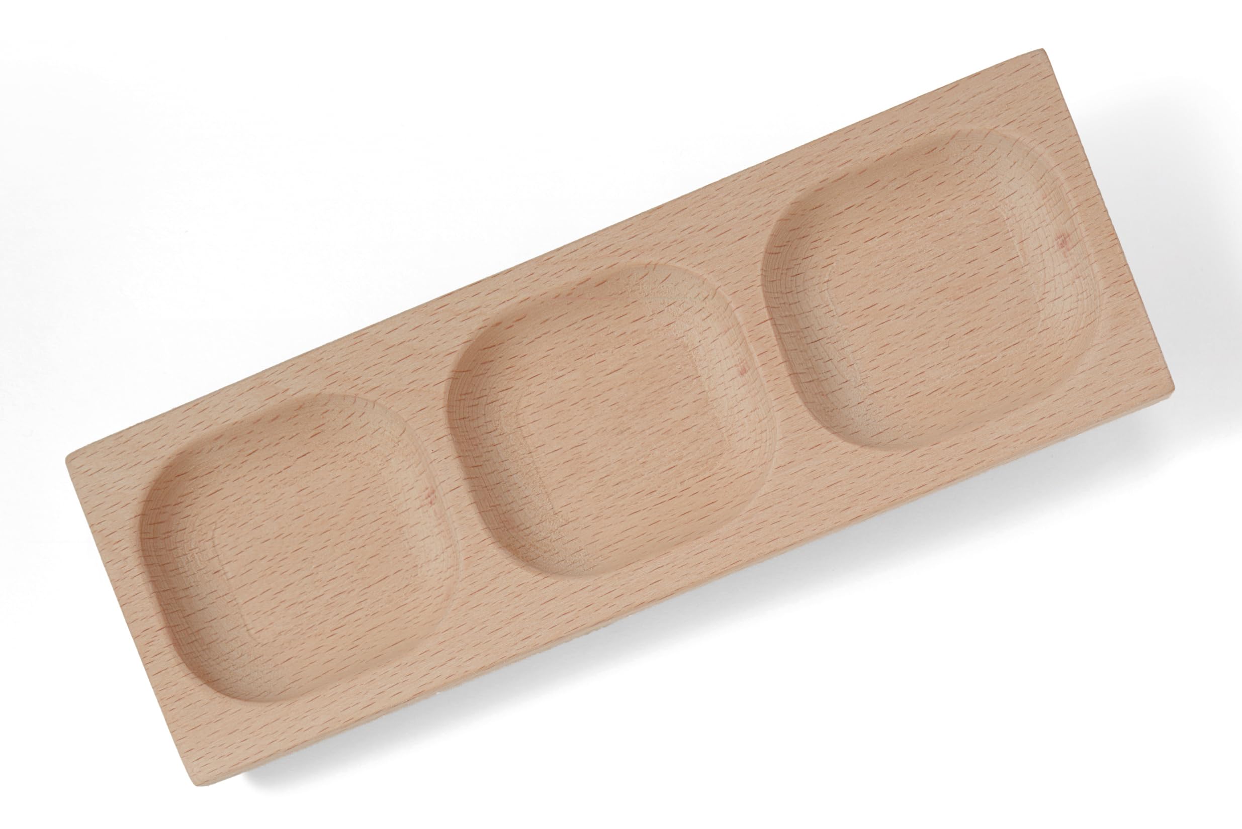 Yellow Door 3-Pebble Word-Building Tray | three section wooden tray to create words | ABC Spelling | Educational Toy for kids age 2 3 4 5 | phonics and CVC words | literacy| blend and segment