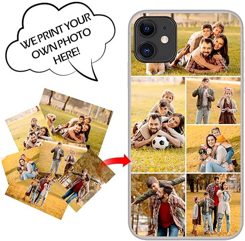 Miniatura 5 de SuSuTiFy Funda de teléfono personalizada para iPhone 11, diseño de collage de múltiples imágenes, delgada, suave, blanca, para familia, amigos,