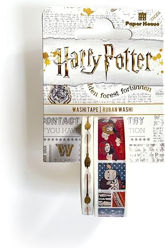 Paper House Productions Harry Potter Chibi Icons - Juego de 2 rollos de cinta washi decorativa para álbumes de recortes y manualidades