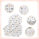 for IKEA High Chair Cushion, High Chair Pad for IKEA Antilop Highchair, Cotton Non-Slip, Soft, Baby Sitting More Comfortable (colorful stars)
