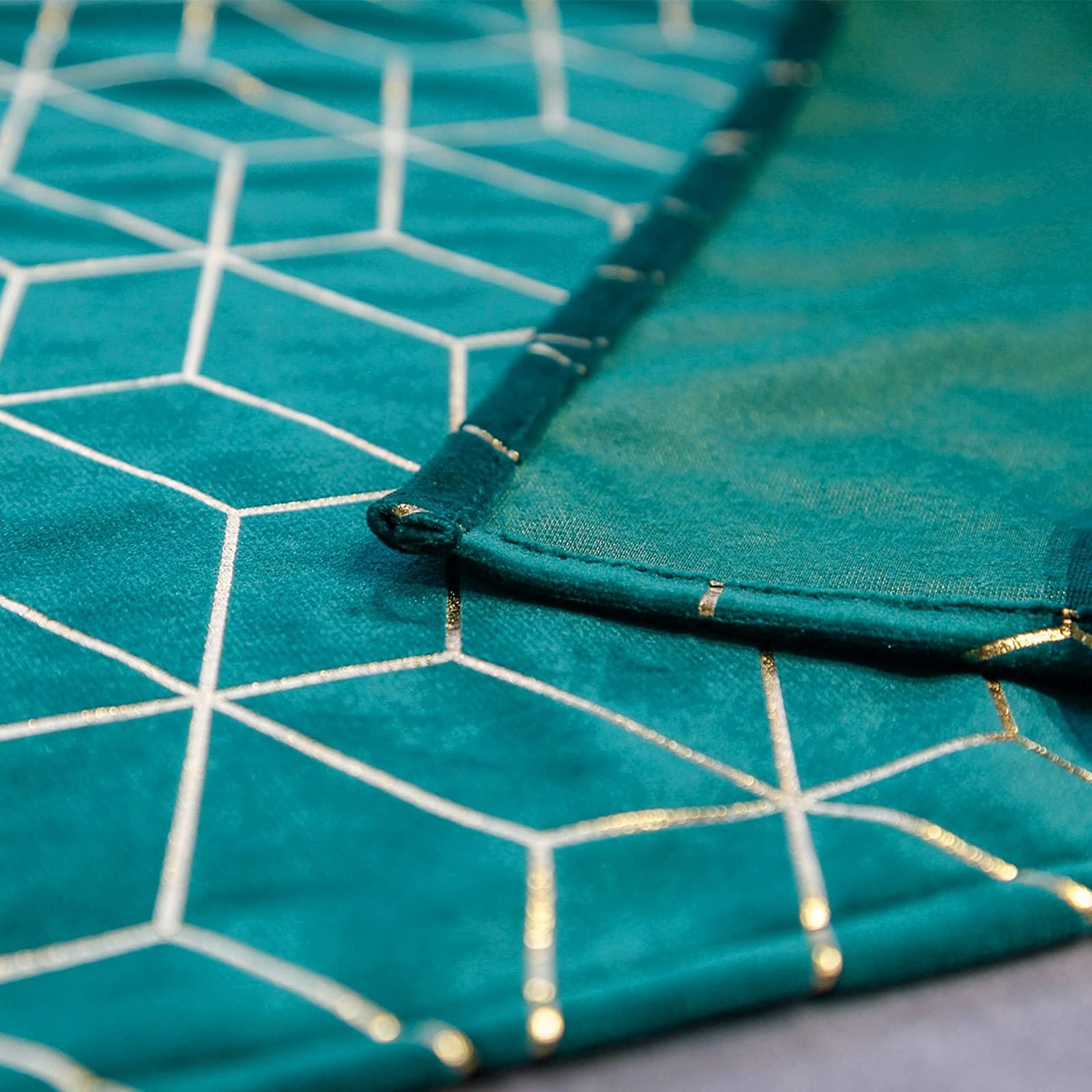 Modern Decorative Table Runner, 32x240cm Oro Verde Patrón de Rombo de Terciopelo Simple Terciopelo Decoración para Mesa de Salon