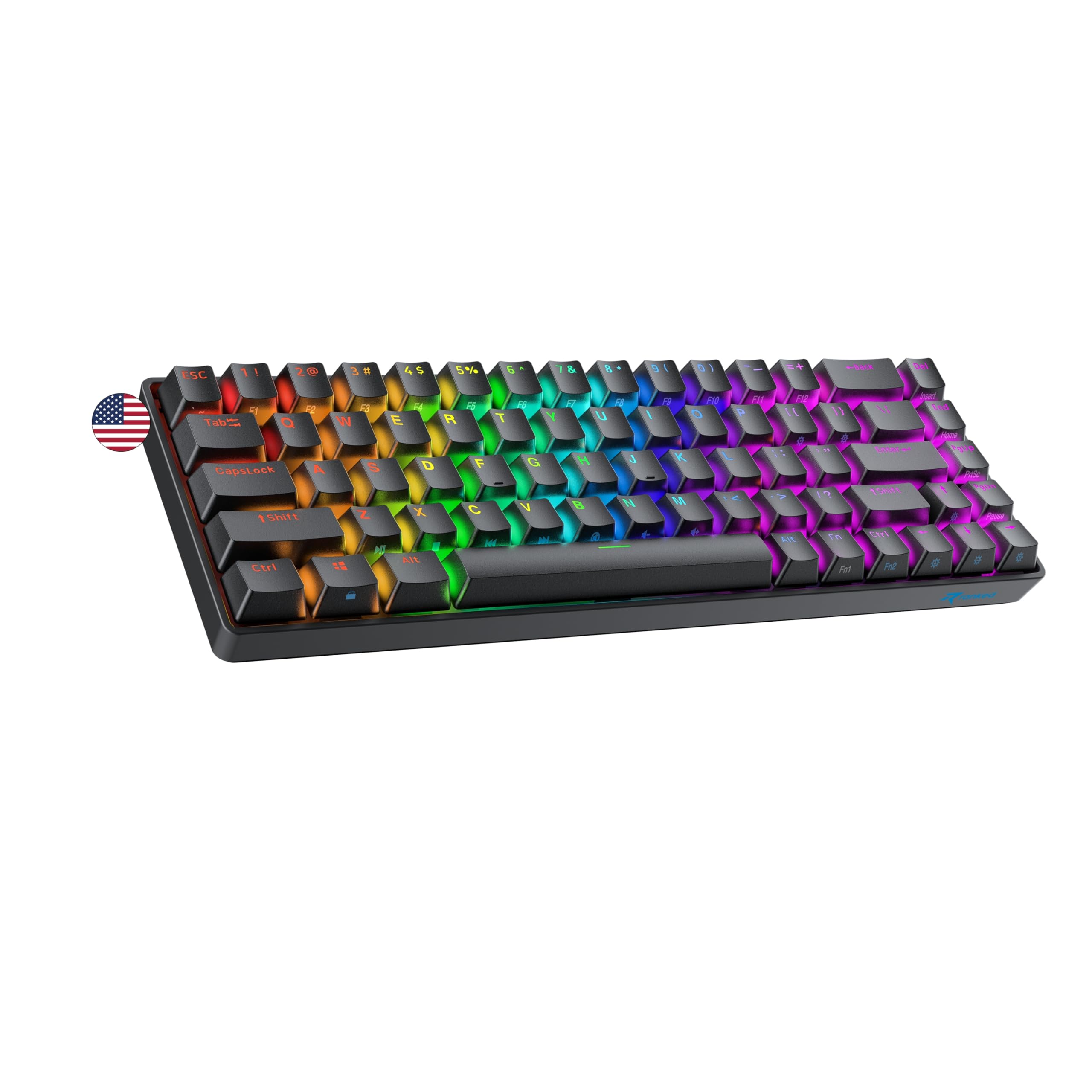 Ranked Master M65 HE 65% | Rapid Trigger Technologie | Clavier Gaming Mécanique Magnétique | 68 Touches RGB LED pour PC/Mac Gamer | Clavier Américain (Noir, Clear Switch)