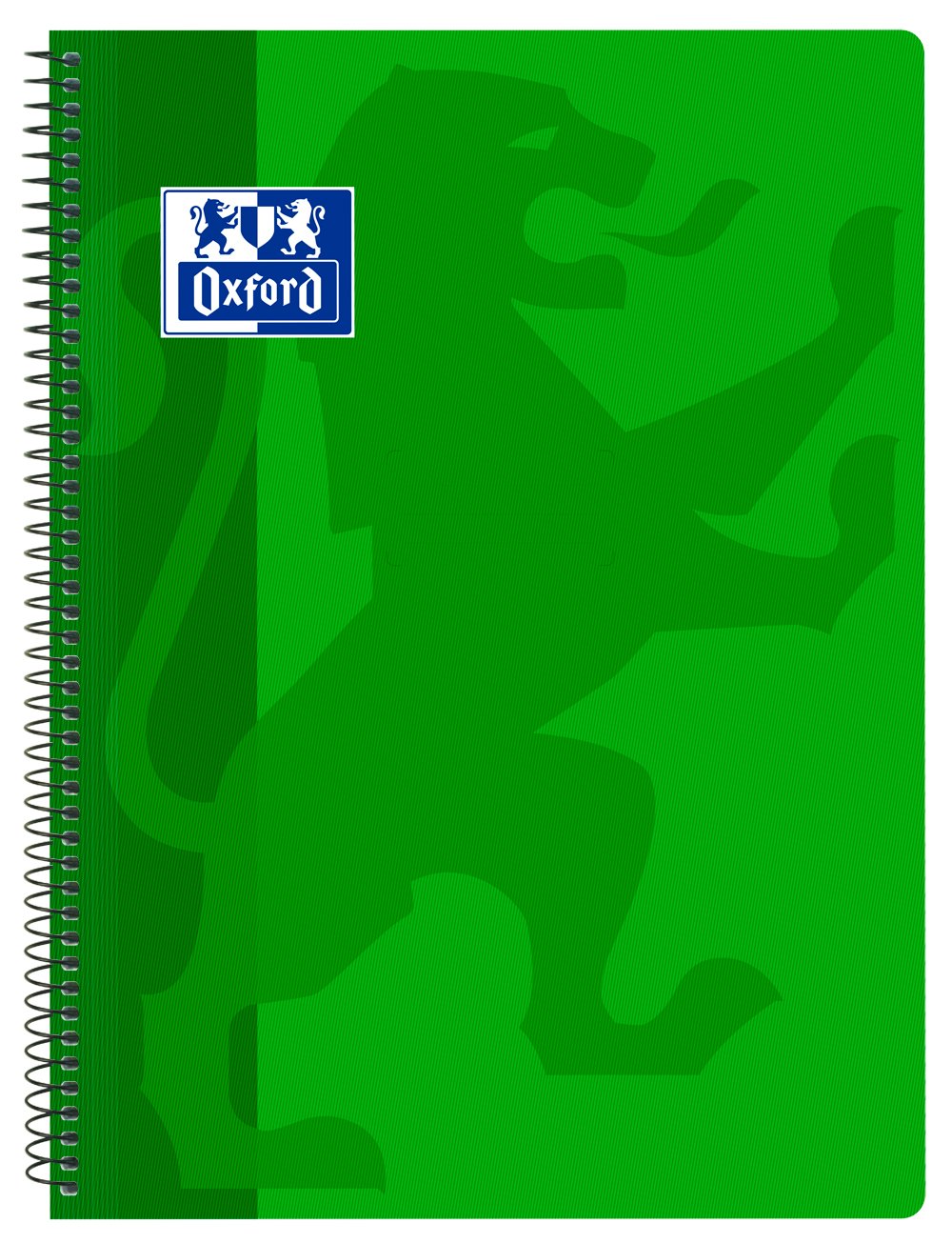 Oxford, Cuaderno A4 (Folio), cuadrícula 4x4, tapa plástico, color verde