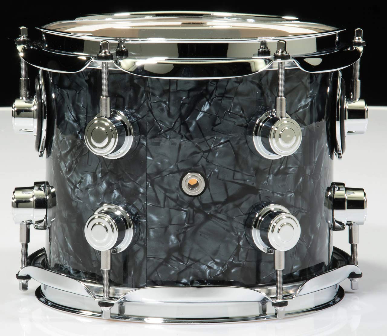 DW Performance Series Mounted Tom - 7 Inches X 8 Inches Black Diamond FinishPly