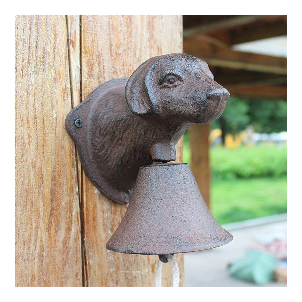 Vintage Abendessenglocke Mit Hundekopf-Design - Dekorative Türklingel Für Garten & Haus