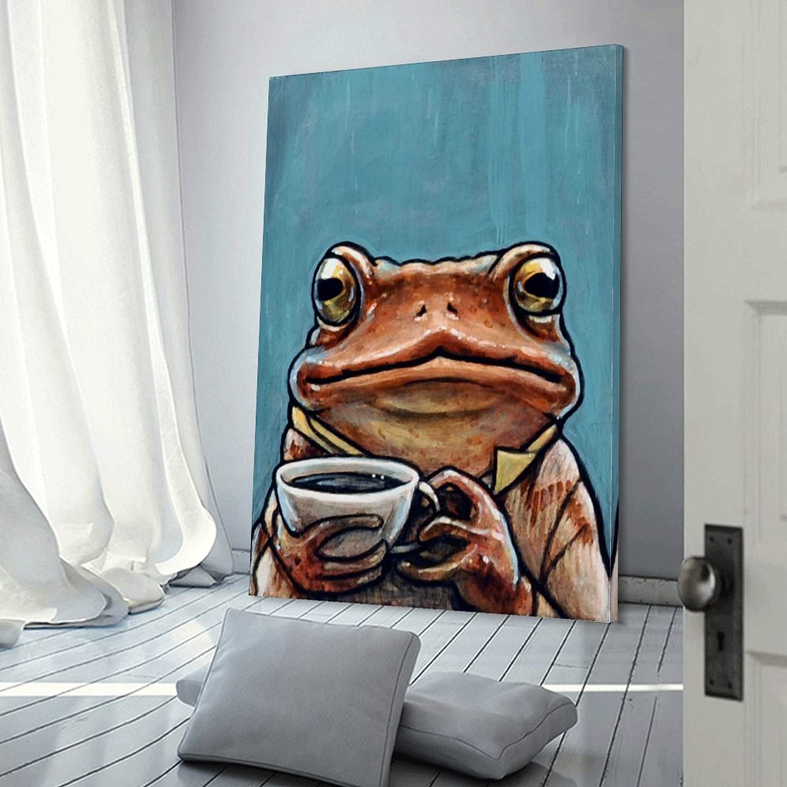 Poster Grenouille Méditation Sur Toile – 50x75 Cm – Décoration Murale Salon/chambre – Impression Haute Qualité - 8