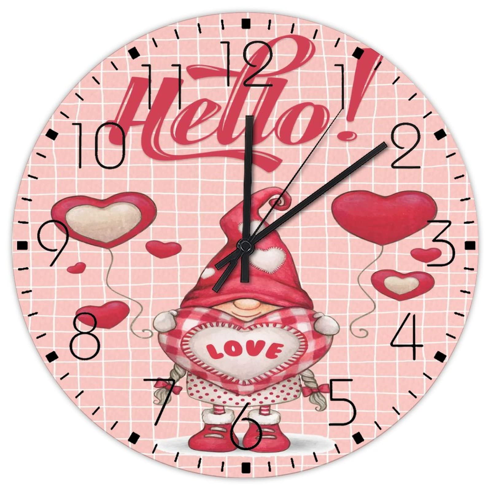 Horloge murale en bois de 38,1 cm, décoration de cheminée rétro haut de gamme
