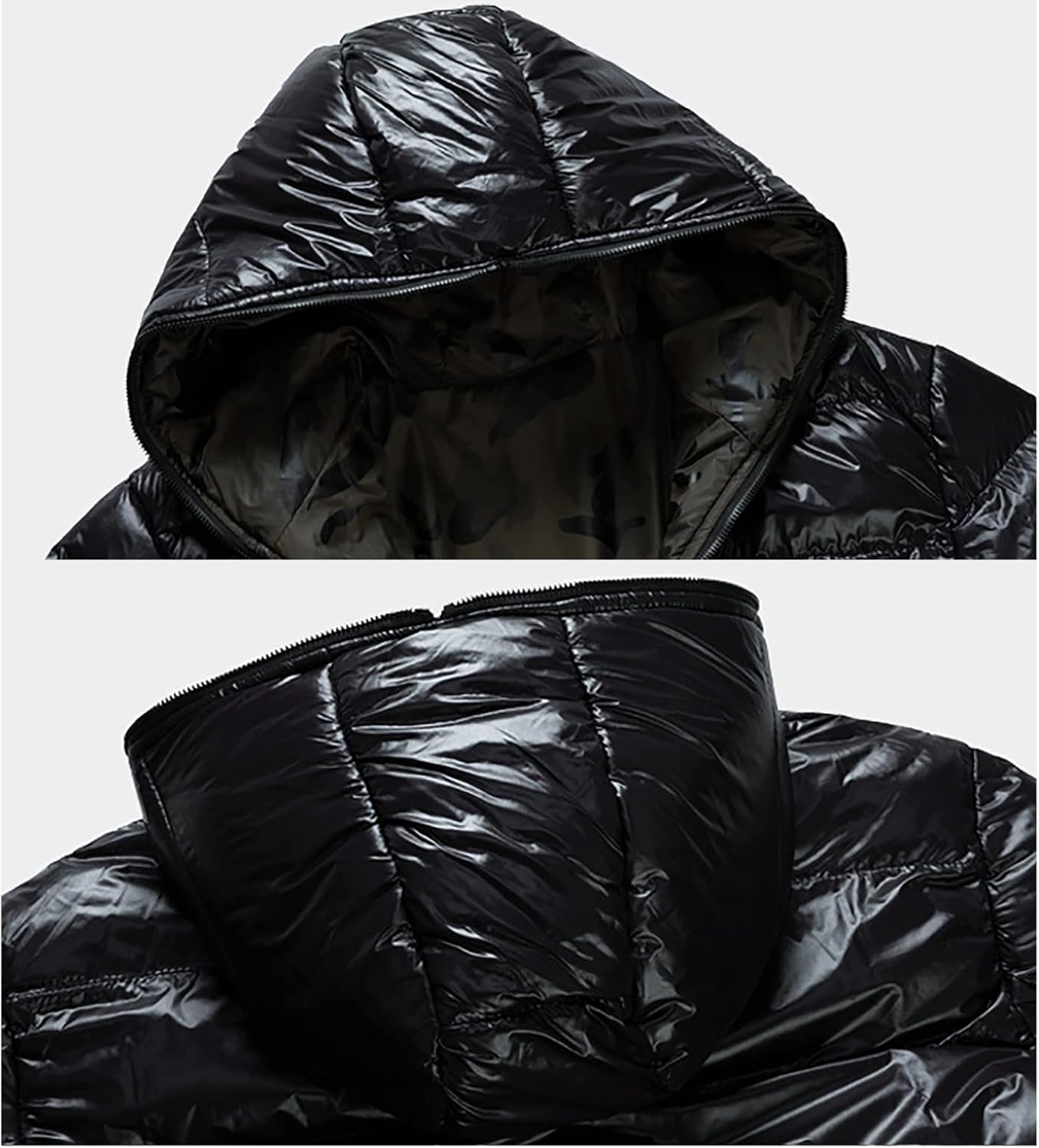 Winter Male Down Jacket Casual Loose Sleeve Zip Pocket Jacke Coat Men Warm Overcoat Cardigan Hooded Jacket