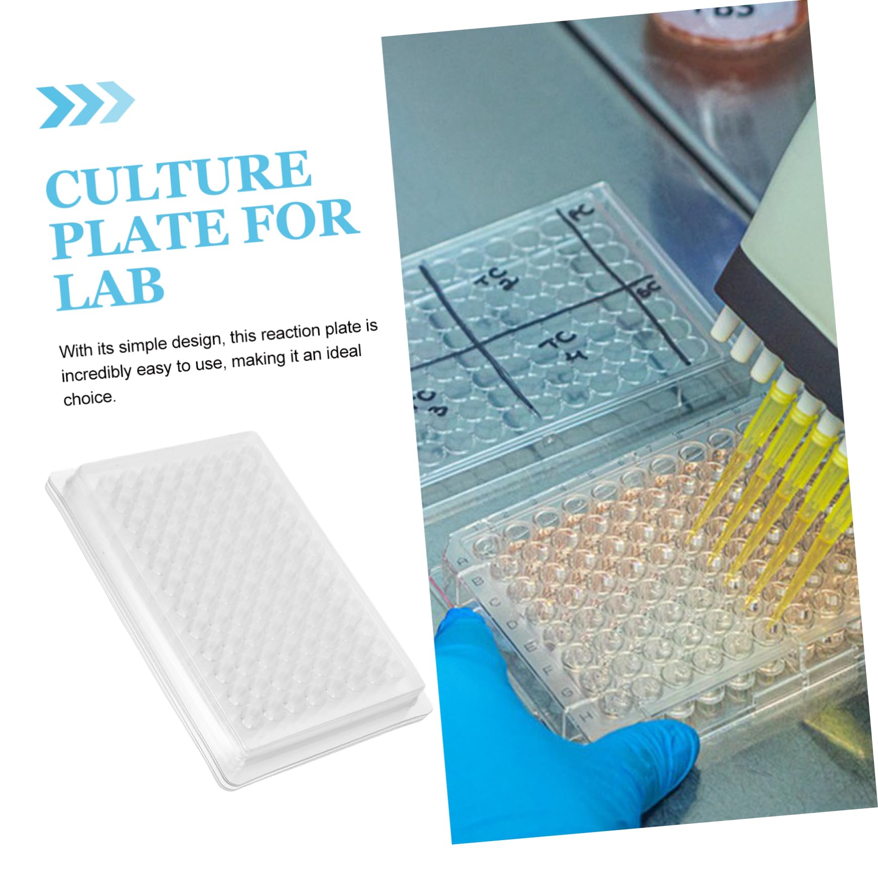 Alipis 3 Set Vassoio Di Coltura Per Laboratorio Piastra Di Coltura Cellulare Da Laboratorio Piastra Per Coltura Tissutale Per Laboratorio Trasparente Pvc 100 Pezzi*3