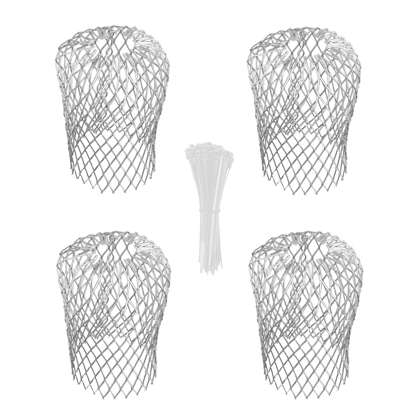 SGYKJ 4 PcsGutter Downspout Guards, 3.5 Inch Aluminum Gutter Guards, Downpipe Leaf Guard, Expandable Filter Mesh Down Pipe Leaf Guardss,Gutter Screen Covers to Stop Leaves Moss Mud