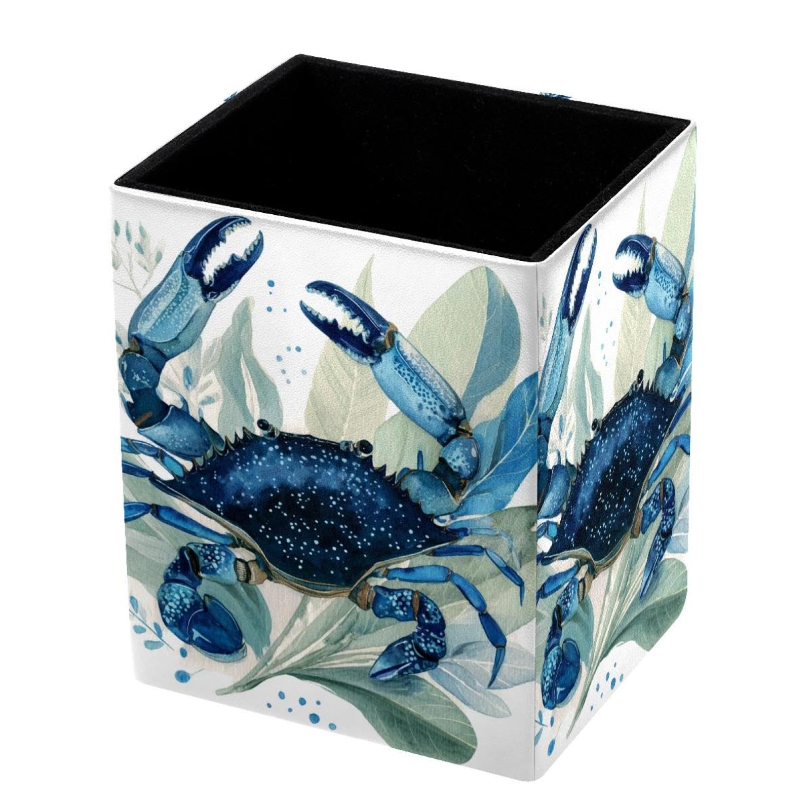 VAPOKF Pencil Holders for Desk, Crab Printed Pen Holders Pen Pot Makeup Brushes Storage Desktop Stationery Supplies Organiser for Home Office