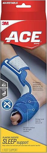 ACE Soporte para dormir para fascitis plantar, ayuda a aliviar los síntomas de la fascitis plantar, talla única, azul