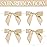AIMUDI Champagne Bows for Gift Wrapping 3.5 Pre Tied Small Christmas Tree Bows Premade Twist Tie Bows for Treat Bags Small Bows for Crafts Wedding Holiday Decoration- 50 Counts