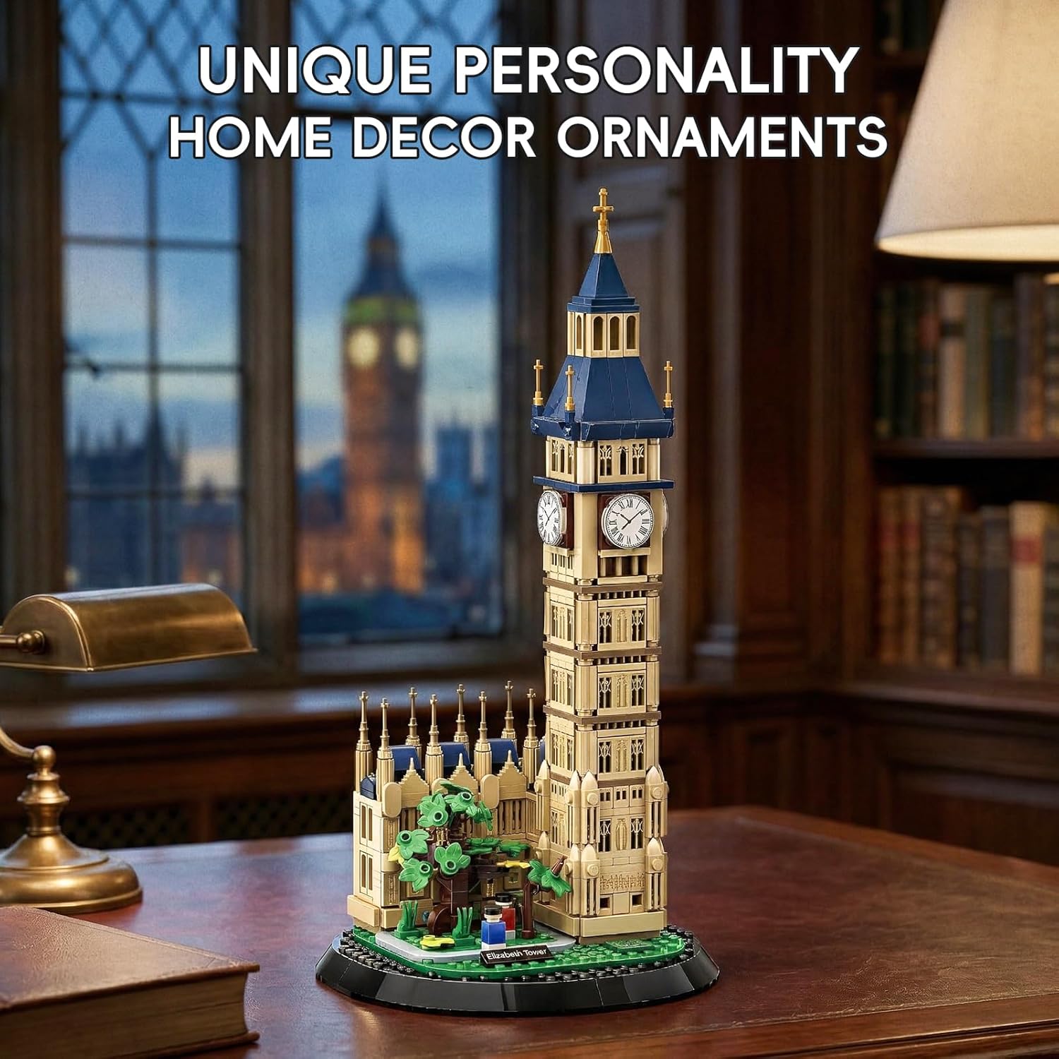 Big Ben Architecture Building Block Set 783 Pcs Elizabeth Tower Landmark Model Building Kit London World Renowned Building Desktop Ornament Famous City Skyline Decor Gift for Adults Teens