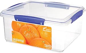 Sistema KLIP IT Food Storage Container | 5 L | Airtight &amp; Stackable Meal Prep Container with Lid | School Lunch Box | BPA-Free | 1 Count