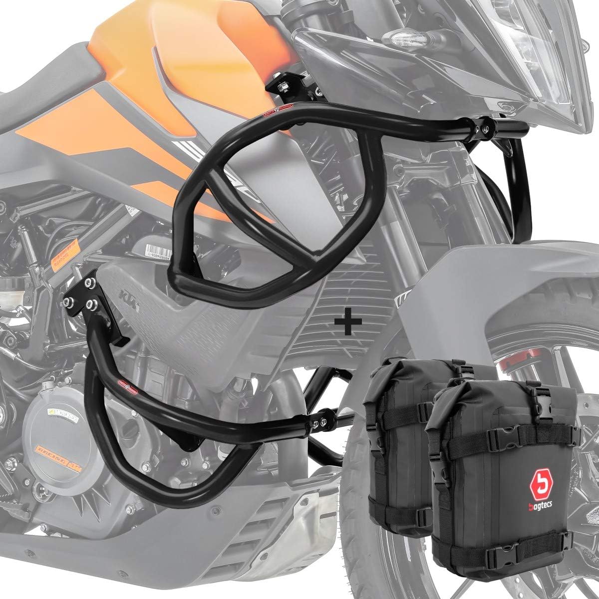 Set Sturzbügel + Taschen für KTM 390 Adventure 2024 Schutzbügel schwarz Amazon.de Auto