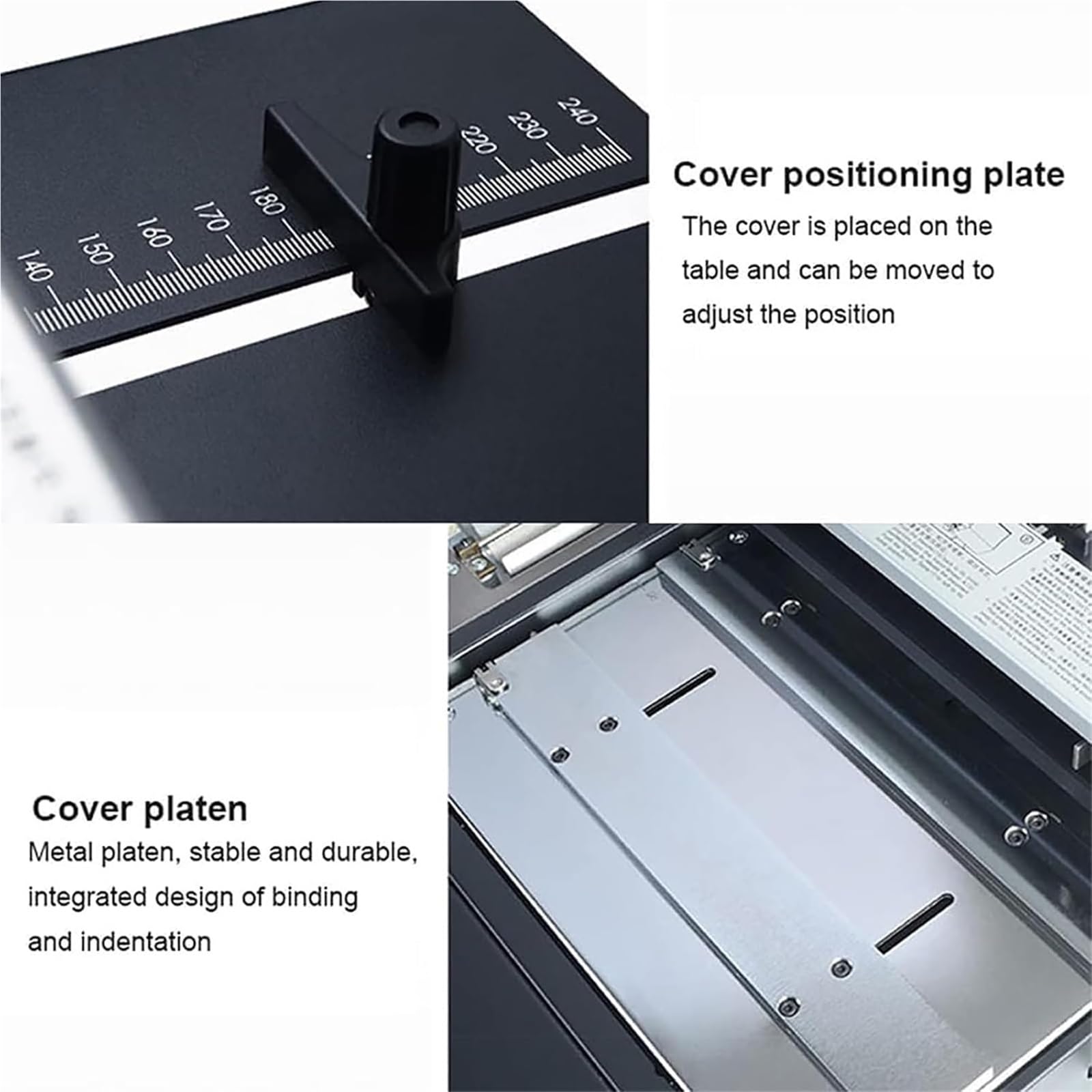 Encuadernadora de libros A4, carpeta de pegamento caliente de 1200 W, 200 unidades/h, máximo 40 mm de grosor, carpeta adhesiva eléctrica para oficina, escuela, fábrica