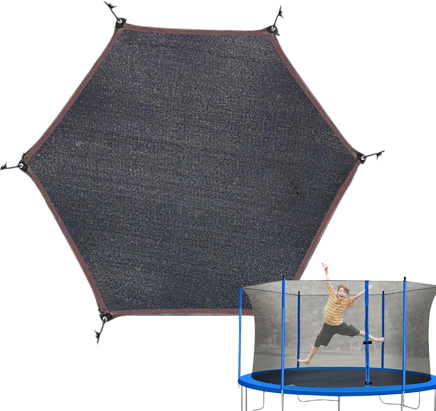 Trampoline Shade Cover for 8FT 10FT 12FT 14FT, Trampoline Top Cover Trampolines Tent Covers Trampolines Canopy,Rain Covers, Waterproof Sunshade Accessories for Outdoor, Garden