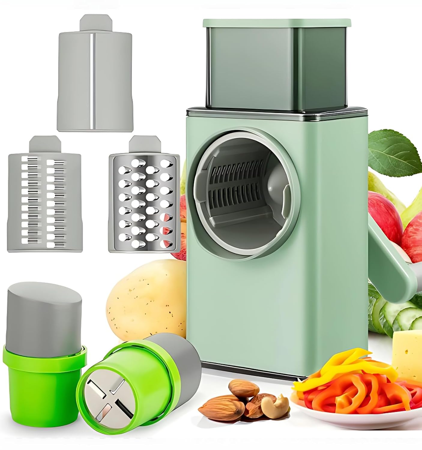Multifunctional Rotary Vegetable Cutter & Dry Fruit Cutter and Slicer