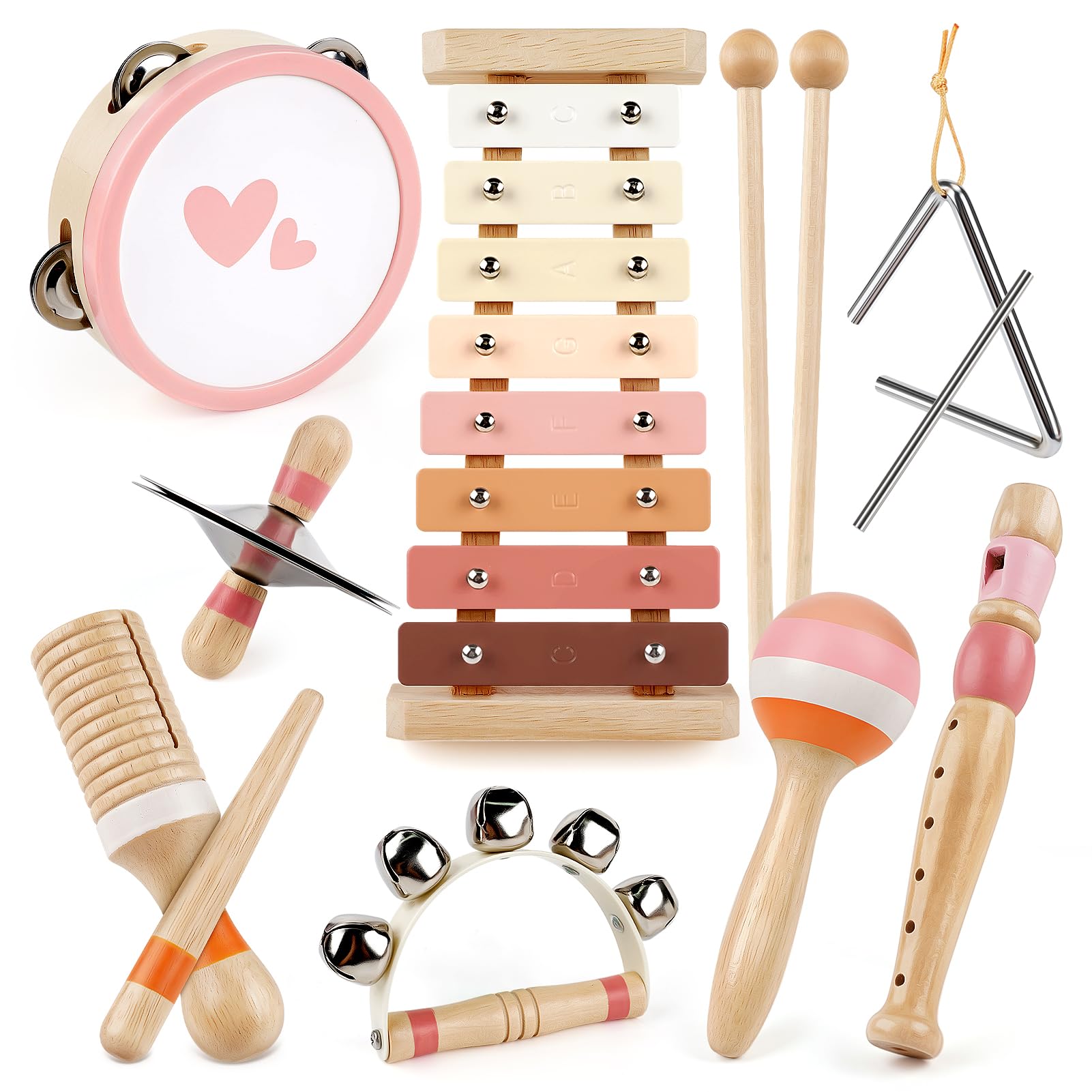 Kids Musical Instruments Musical Toy Xylophone Maracas Girl Toys Baby Wooden Baby Toys for Girl Boy Gifts
