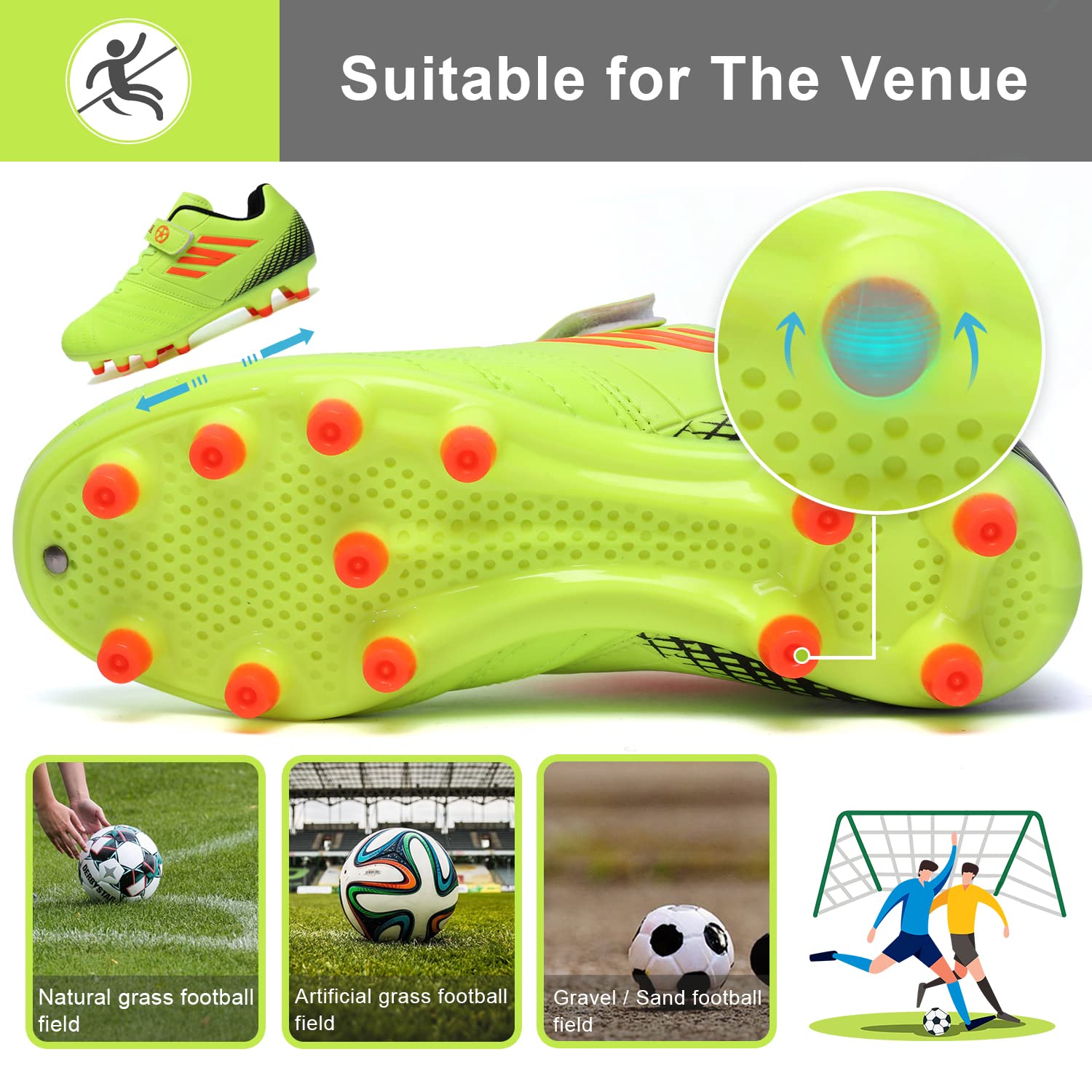 Scarpe da Calcio da Bambino Scarpe da Allenamento Bambini Teenager Scarpe da Calcio da Ragazzo Scarpe da Calcio da Uomo Scarpe da Calcio da Ragazze