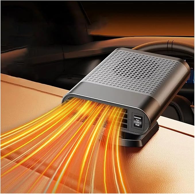 Calefactor Eléctrico Portátil para Auto 12V 150W con Defrost y 360° Rotación miniatura 2