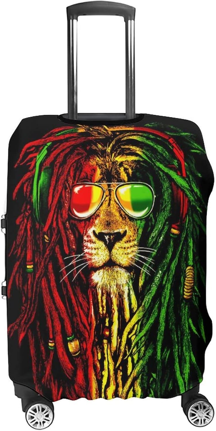 review Roargy Rasta Suitcase Cover Travel Luggage Covers Protector Washable Elastic Anti-scratch Spandex Pretective Cover Fits for 19-32 Inch,S Fits for 19-21 Inch,Gifts for Him