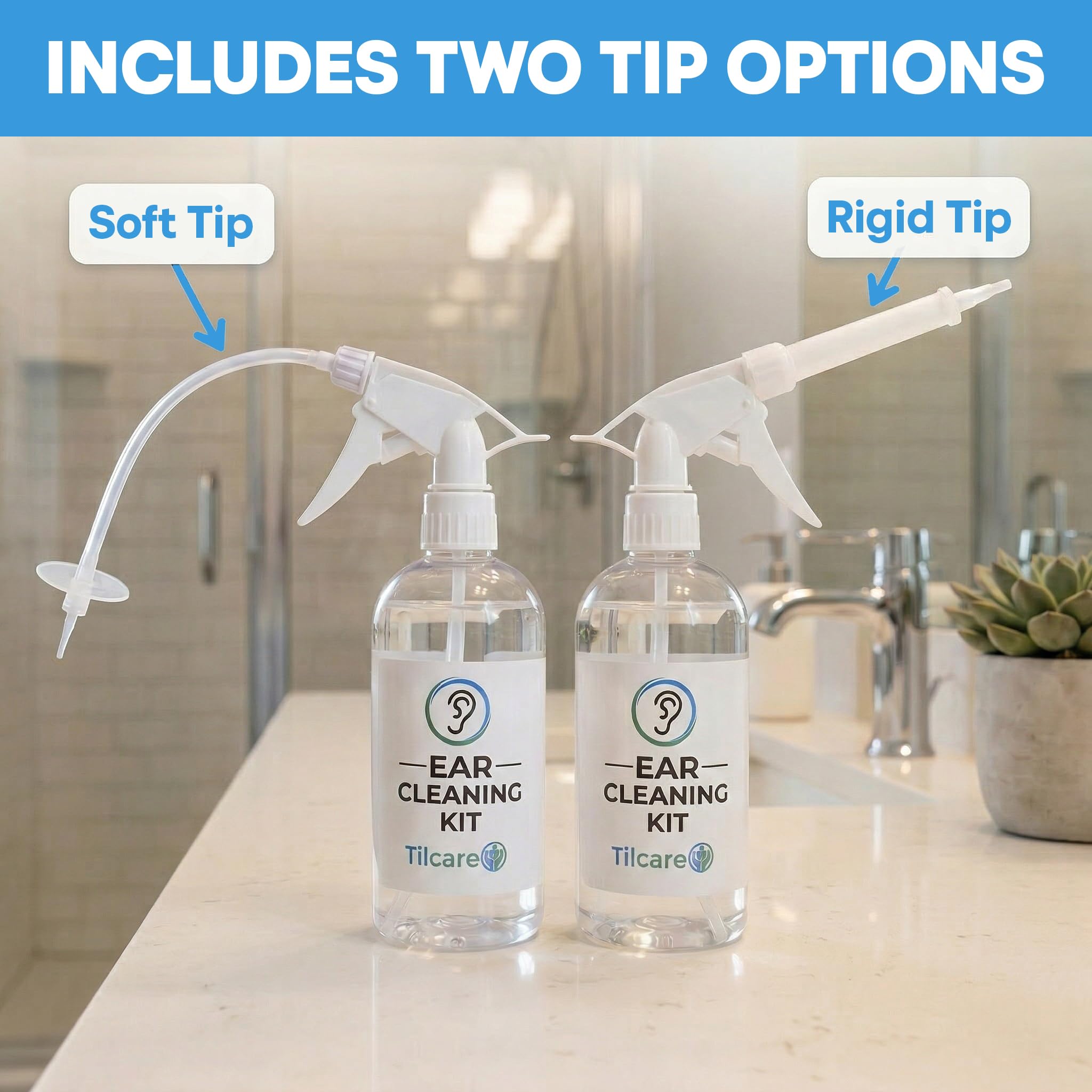 Ear Wax Removal Kit by Tilcare: Safe At-Home Ear Irrigation Flushing System — Amazon image 2