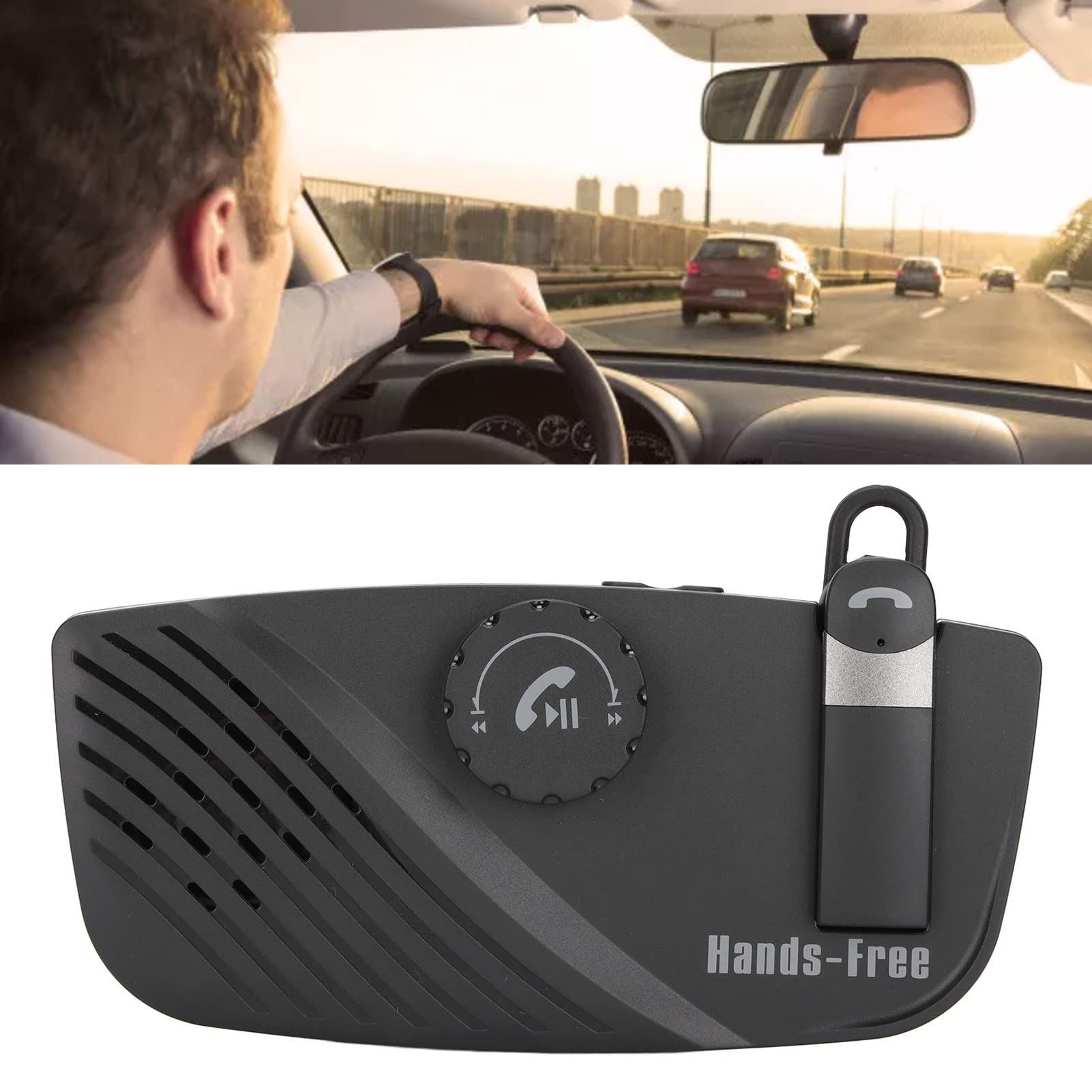 Kit Vivavoce Bluetooth Multipunto per Auto con Cancellazione del Rumore per Auto, Batteria a Lunga Durata