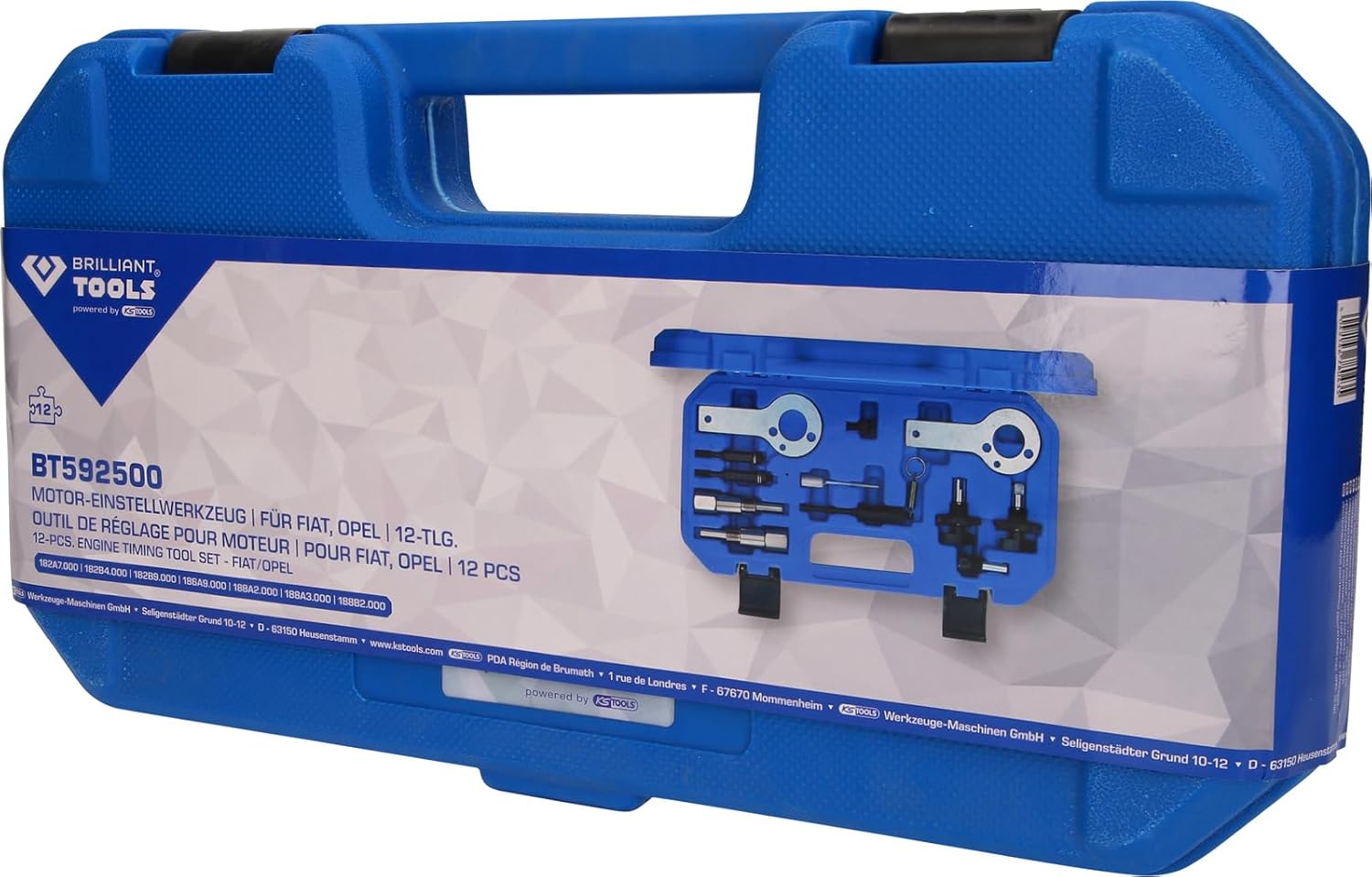 KS Tools BT592500 Engine Timing Tool Set - Fiat/Opel 12 Piece