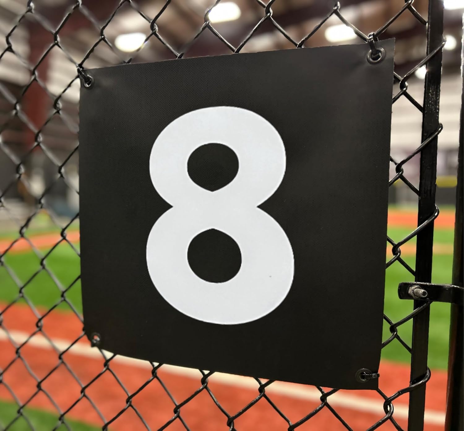 Impact-proof Vinyl 15" x 15" Sports Field Number Signs • Court and Batting Cage Number Signs (7,8,9)
