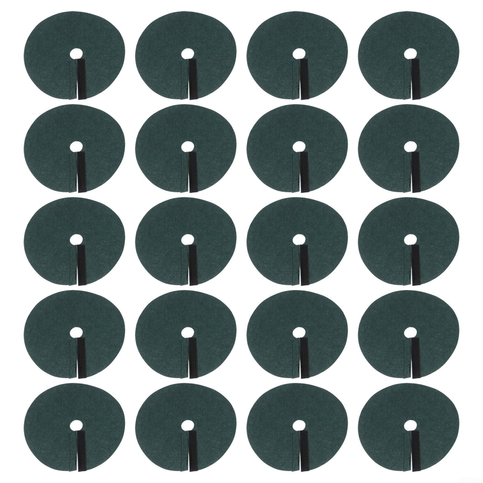 Winlaovate Pack Of 20 Green Tree Covering Rings, Made Of Non-woven Fabric, Breathable And Biodegradable, For Gardens, Flower Beds, Vegetable Gardens, Terraces(15cm)
