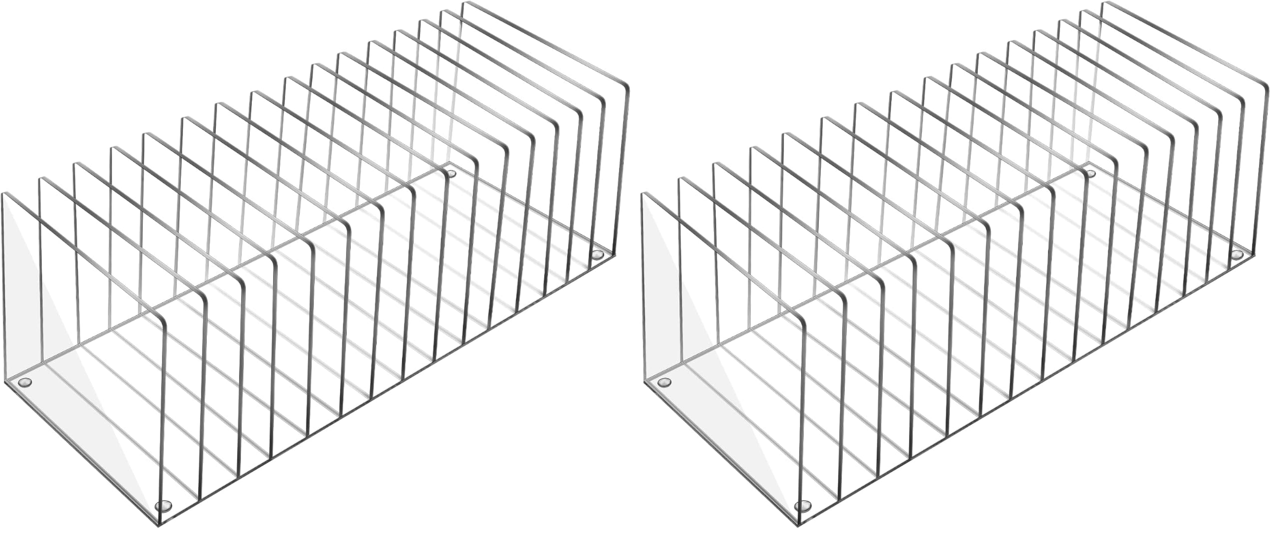 Ctosree 15 Compartments Acrylic Desk File Organizer