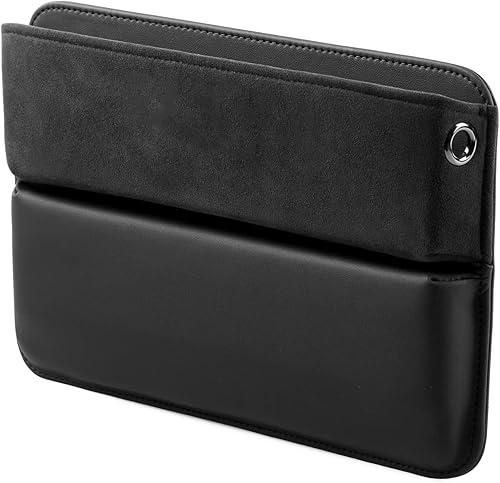 Alfanxi Organizador de espacio para asiento de automóvil, caja de almacenamiento, ajuste universal, material Italia Alcántara, apto para la mayoría