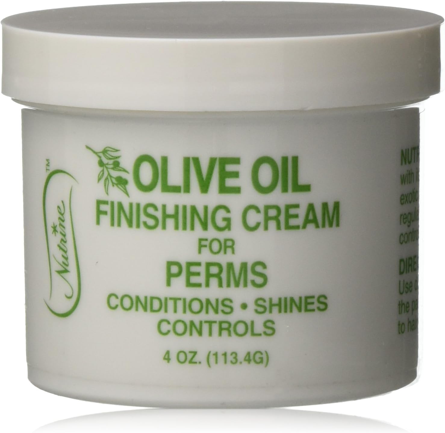 Nutrine Olive Oli Finishing Cream for Perm, 4 Ounce