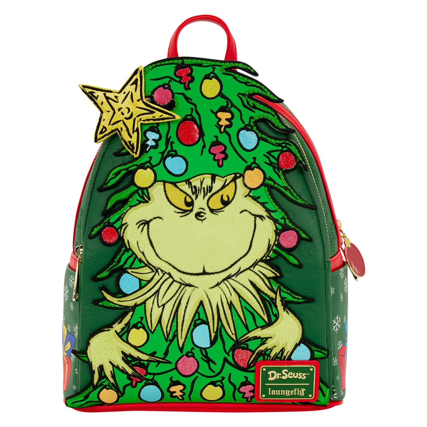 Amazon.com: Loungefly Dr. Seuss Grinch Holiday Mini Backpack