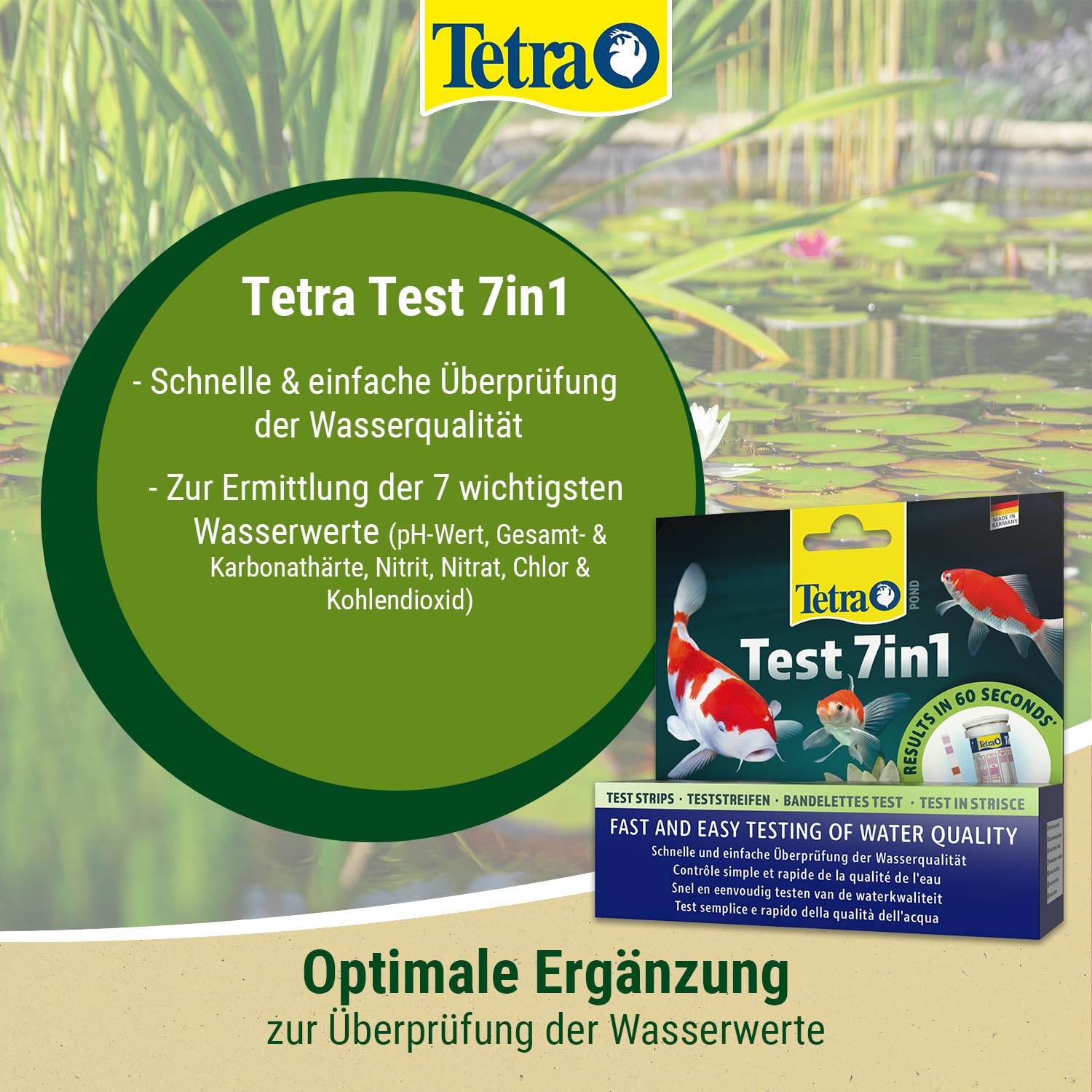 Tetra Pond MediFin - Medikament für Teichfische gegen die häufigsten Krankheiten, auch zur Vorbeugung und Desinfektion, 1 L