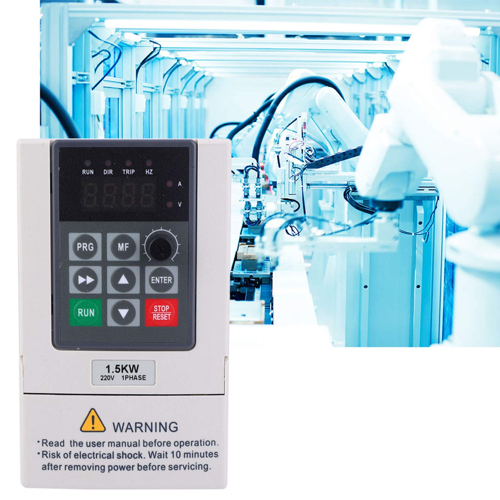 Convertitore di frequenza variabile da monofase a trifase (220 V, 1,5 kW), per flusso di controllo della pompa, alimentazione idrica a pressione costante, macchina per incisione, macchine da stampa, v