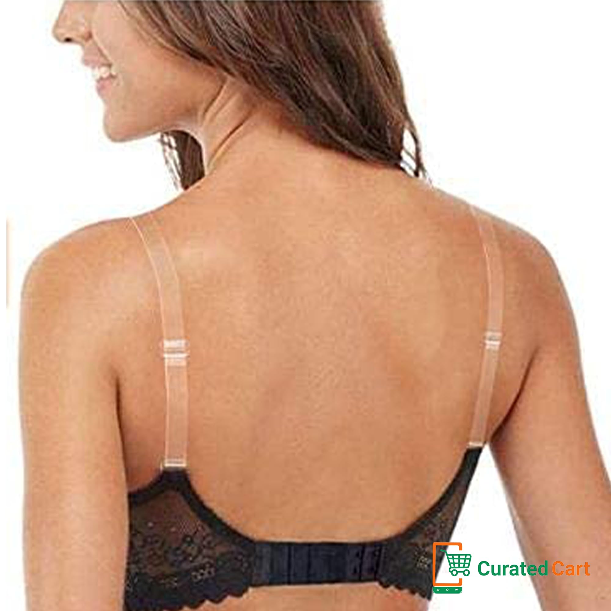 CURATED CART Thick 15 Mm Transparent Wired Bra Strap for Women Silicone Invisible Bra Strap Non-Slip Adjustable Bra Soft Shoulder Strap, 36 - Image 4 thumbnail